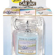 Yankee Candle Car Jar Ultimate Hanging Air Freshener 3-Pack (Beach Walk, Pink Sands, and Sun & Sand)