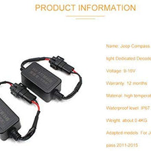 BAOBAO 2Pcs Car LED Headlight Decoder Canceller H11 Headlight Load Resistor Waterproof Canbus Decoder for Jeep Compass 2011-2015