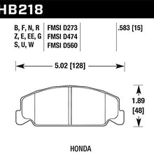 Hawk Performance HB218N.583 HP Plus Brake Pad