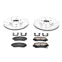 Power Stop K5855 Front Z23 Carbon Fiber Brake Pads with Drilled & Slotted Brake Rotors Kit