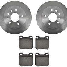 Rear Ceramic Brake Pads & Rotors Kit for Saturn L Series Saab 900 9-3