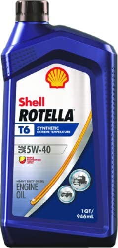 Shell Oil Rotella T6 5w40 Ck-4 Qt @6 550049479