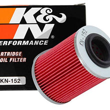 K&N Motorcycle Oil Filter: High Performance, Premium, Designed to be used with Synthetic or Conventional Oils: Fits Select Can-Am Vehicles, KN-152
