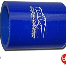 4ply Silicone Straight Coupler Turbo Hose Coupling 76mm 3" Blue