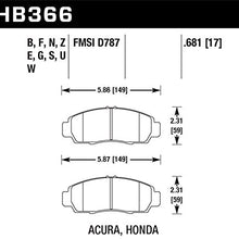 Hawk Performance HB366F.681 HPS Performance Ceramic Brake Pad