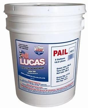 Lucas Oil 10077 SAE 15W-40 Magnum Motor Oil - 5 Gallon Pail