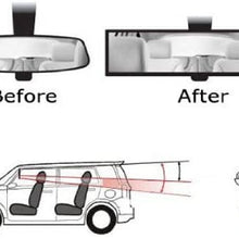 iJDMTOY Universal Fit JDM 300mm 12-Inch Wide Curve Clip On Rear View Mirror Compatible With Car SUV Van Truck, etc