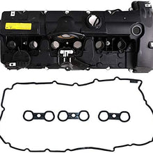Engine Valve Cover with Gasket & Bolts 11127552281 for 3.0L 2007-2013 128i 328i 328xi 528i 528xi X3 X5 Z4 3.0L N51 N52 Engine