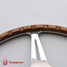 Flashpower 16'' Classic wood grain steering wheel Restoration Jaguar E-type XKE MK2 Derrington