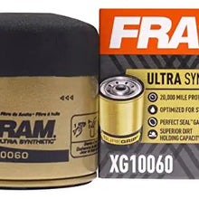 FRAM Ultra Synthetic Automotive Replacement Oil Filter, Designed for Synthetic Oil Changes Lasting up to 20k Miles, XG10060 with SureGrip (Pack of 1)