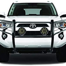 Black Horse Off Road 17TU31MSS-PLB Stainless Steel Grille Guard Kit with 7" Black LED Lights Compatible with 2010 2020 Toyota 4Runner