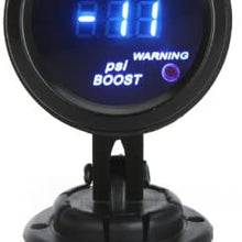 Docooler Digital Turbo Boost Gauge Meter with Sensor for Auto Car 52mm 2in LCD -14~29 PSI Warning Light Black