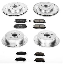 Power Stop K4530 Front and Rear Z23 Carbon Fiber Brake Pads with Drilled & Slotted Brake Rotors Kit