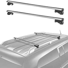 MOSTPLUS Universal 46" Roof Rack Cross Bar Rail Compatible for SUVs Adjustable Aluminum Rooftop Luggage Cargo Carrier Rails with Anti-Theft Lock