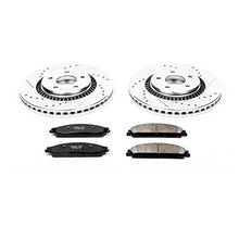 Power Stop K4599 Front Z23 Carbon Fiber Brake Pads with Drilled & Slotted Brake Rotors Kit