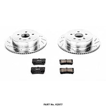 Power Stop K2977 Rear Z23 Carbon Fiber Brake Pads with Drilled & Slotted Brake Rotors Kit