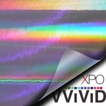 VViViD Black Holographic Chrome Vinyl Wrap Rainbow Finish Roll DIY Air-Release Adhesive Film (1ft x 5ft)