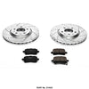 Power Stop K1433 Front Z23 Carbon Fiber Brake Pads with Drilled & Slotted Brake Rotors Kit