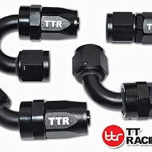 TT Racing Reusable Swivel Fitting Hose End Grade A Black for Oil Fuel Hose Line A40-001-04BK