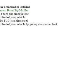 S SIZVER Weld-On Muffler Series 3" Dual Titanium Burnt Tip 2.5" Inlet+Silencer