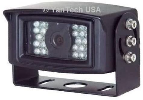 HQ CCD High Resolution 700TVL Surface Mount Rear View Backup Camera with 120 Degree Wide Angle View, Night Vision 28 IR LEDs, Reverse Image, Heavy Duty with 4-Pin Connector. by YanTech USA