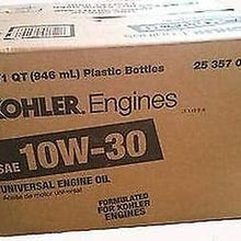1 Case (12 Quarts) Original Kohler SAE 10W30 Engine Oil 2535706 2535706-S