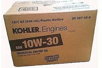 1 Case (12 Quarts) Original Kohler SAE 10W30 Engine Oil 2535706 2535706-S