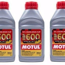 MOTUL BRAKE FLUID RBF 600 FACTORY LINE SYNTHETIC DOT 4 RACING 500ml - Set of 3