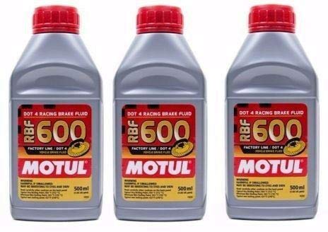 MOTUL BRAKE FLUID RBF 600 FACTORY LINE SYNTHETIC DOT 4 RACING 500ml - Set of 3