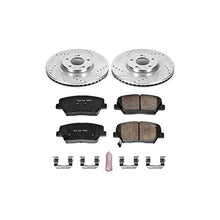 Power Stop K6779 Front Z23 Carbon Fiber Brake Pads with Drilled & Slotted Brake Rotors Kit