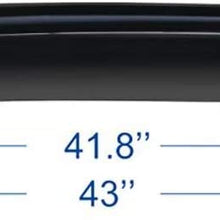 MUKEZON 1Pc Dark Smoke Tint 43 inches Top Sun/Moon Roof Rain Snow Guard Window Visor Deflector with 3M Double-Sided Tapes