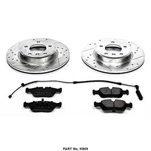 Power Stop K869 Front Z23 Carbon Fiber Brake Pads with Drilled & Slotted Brake Rotors Kit