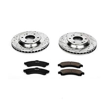 Power Stop K2057 Front Z23 Carbon Fiber Brake Pads with Drilled & Slotted Brake Rotors Kit