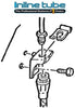 Inline Tube (E-2-5) Brake Hose Bracket Pair Compatible with 1969-72 GM A-body With Factory Disc Brake