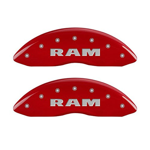 MGP Caliper Covers 55001SRMHRD Caliper Cover with Red Powder Coat Finish, (Set of 4)