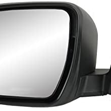 Fit System Driver Side Mirror for Nissan Rogue US, Korea and Japan Built, Textured Black w/PTM Cover, Foldaway, Power