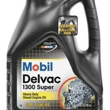 Mobil 1 112786 Delvac 1300 Super 15W-40 Diesel Engine Oil - 4 Gallon Pack