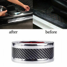 Car Stickers Carbon Fiber Vinyl Door Sill Protector Strip Trim Auto Accessories