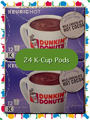 Dunkin Donuts Milk Chocolate Hot Cocoa K-cups - Cocoa for Keurig K-cup Brewers - 24 Count