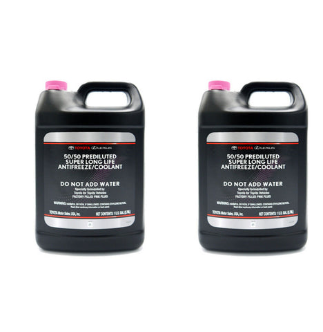 Set of 2 OEM Gallon Coolant Antifreeze Genuine for Toyota - 00272-SLLC2
