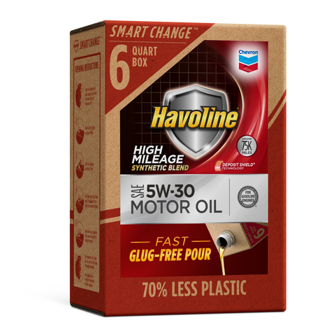 Havoline SMART CHANGE® High Mileage SB Motor Oil 5W-30, 6qt