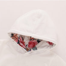 PatPat Baby Beautiful Floral Long-sleeve Hoodie Pants and Headband Set