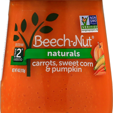 (10 Pack) Beech-Nut Naturals Stage 2, Carrots Sweet Corn & Pumpkin Baby Food, 4 oz Jar