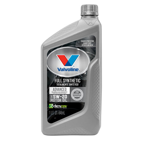 (3 Pack) Valvolineâ¢ Advanced Full Synthetic SAE 5W-20 Motor Oil - 1 Quart