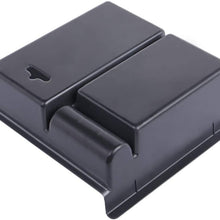 JDMCAR Center Console Organizer Compatible with Toyota 4Runner （2010-2019 2020）, Insert ABS Black Materials Tray, Armrest Box Secondary Storage