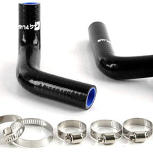 Fit For 2001-2012 KAWASAKI KX 85 KX85 Silicone Radiator Coolant Hose & Clamps kit 02 03 04 05 06 07 08 09 10 11 Black 3PCS