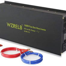 WZRELB Power Inverter 1500W Pure Sine Wave Inverter 24V 120V Dc AC Converter