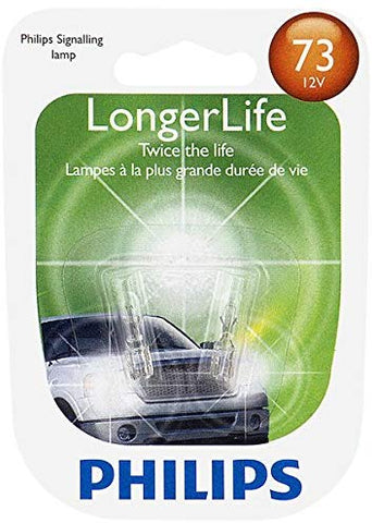 Philips 73LLB2 73 LongerLife Miniature Bulb, 2 Pack