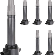 Ignition Coil Pack Set of 6 Compatible with 2006-2010 Dodge Charger Nitro Magnum & Chrysler 300 Sebring Pacifica Town & Country 2.7L 3.5L 4.0L V6, Replace 4606869AA 4606869AB UF-502 (6)