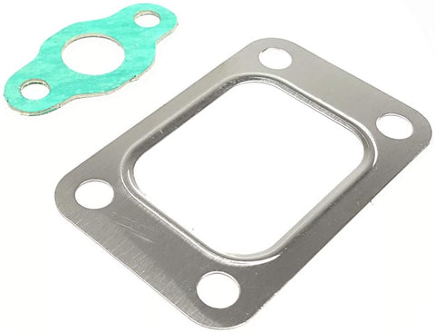 SZBAM Gasket T25 T28 4 Bolt Inlet Turbo Exhaust Manifold Gasket+Paper Gasket Stainless Steel